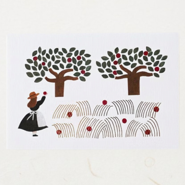 Postcard – Apple Orchard by Necktie