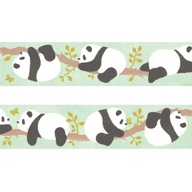 Taśma washi z płatkami złota – Panda by MILINA