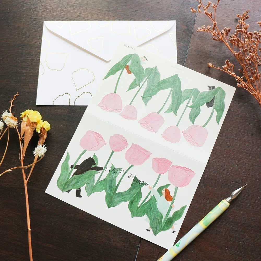 Birthday Card – Tulips by Necktie