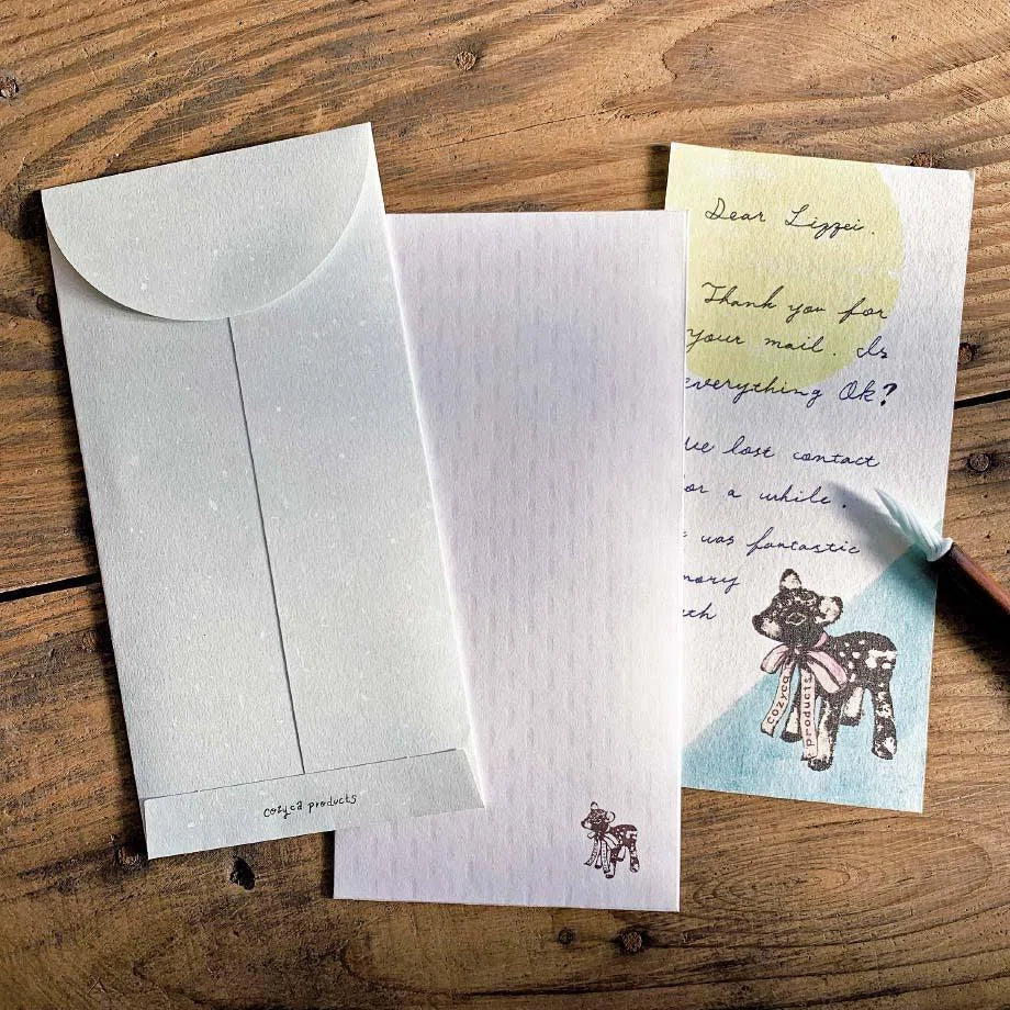 Letter Paper Envelopes – Feather Waltz by cozyca