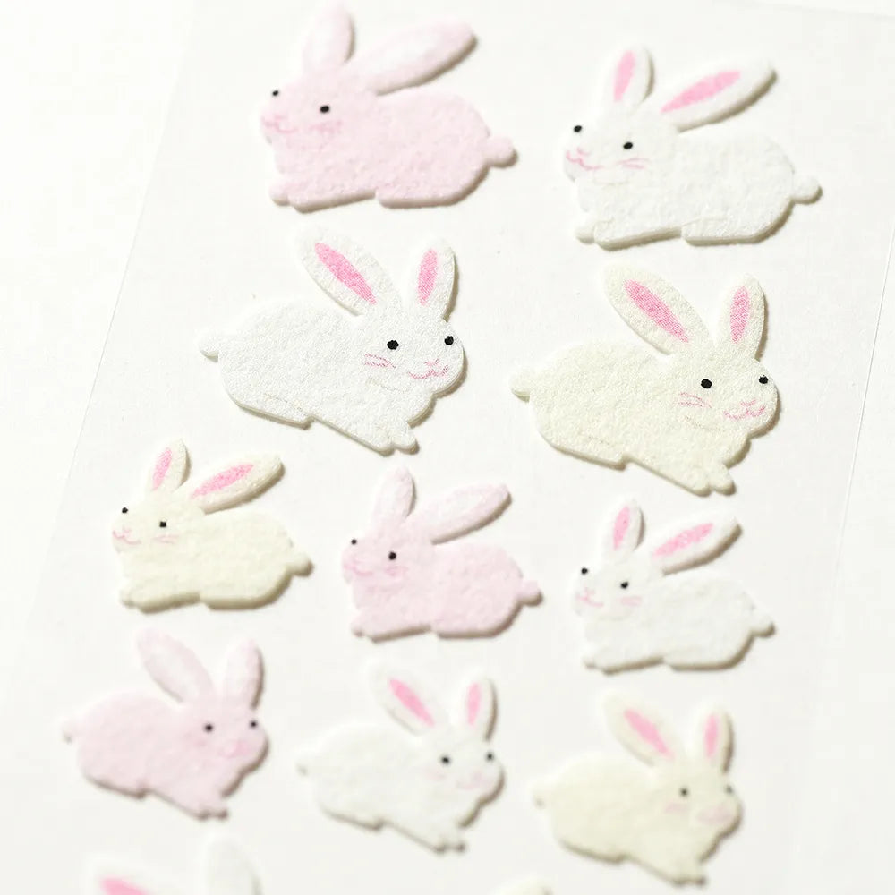Flocked stickers – Bunnies