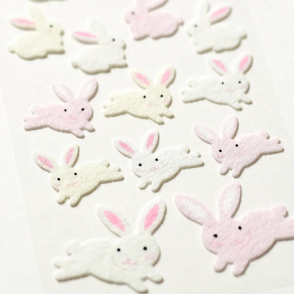 Flocked stickers – Bunnies