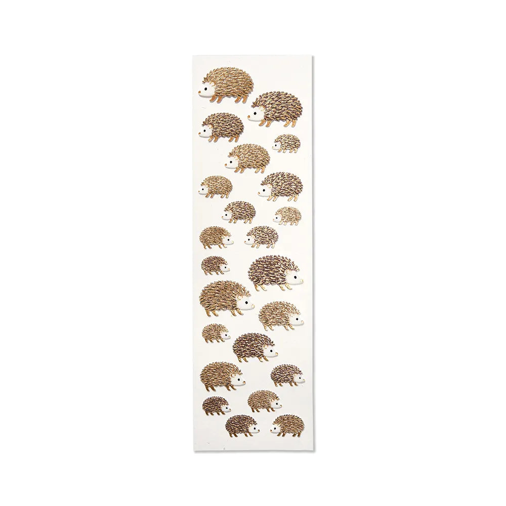 Flocked stickers -  Hedgehogs
