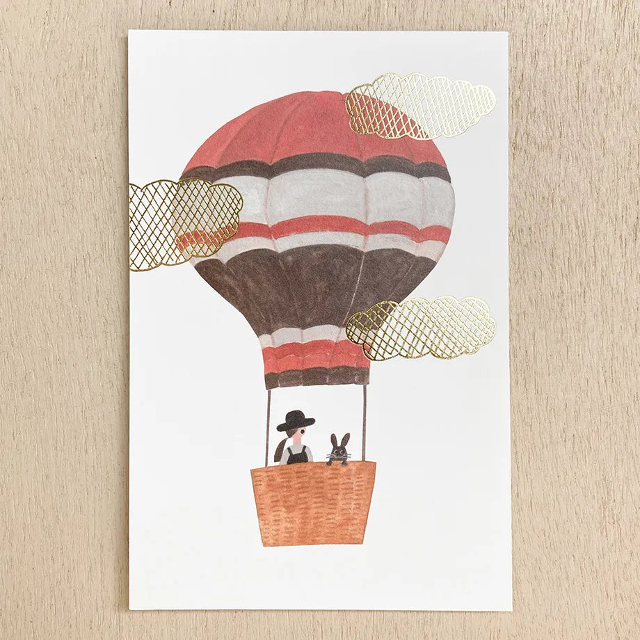 Postcard with Gold Foil – Balloon by Necktie