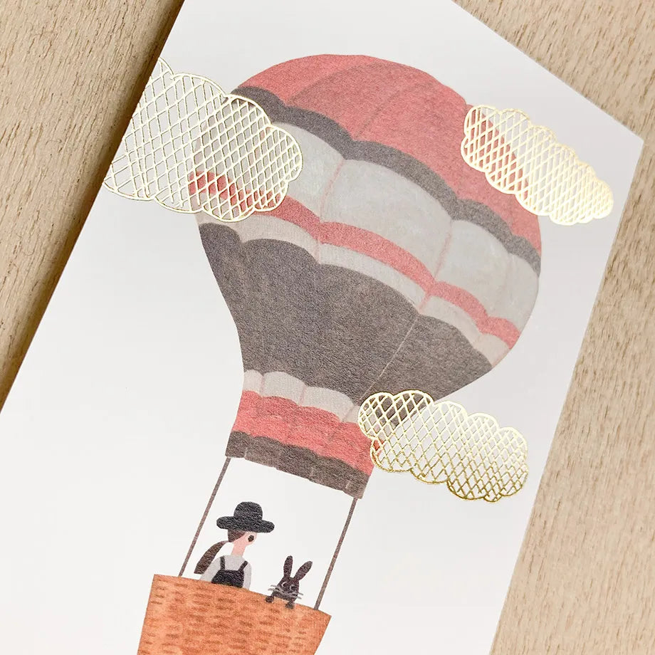 Postcard with Gold Foil – Balloon by Necktie
