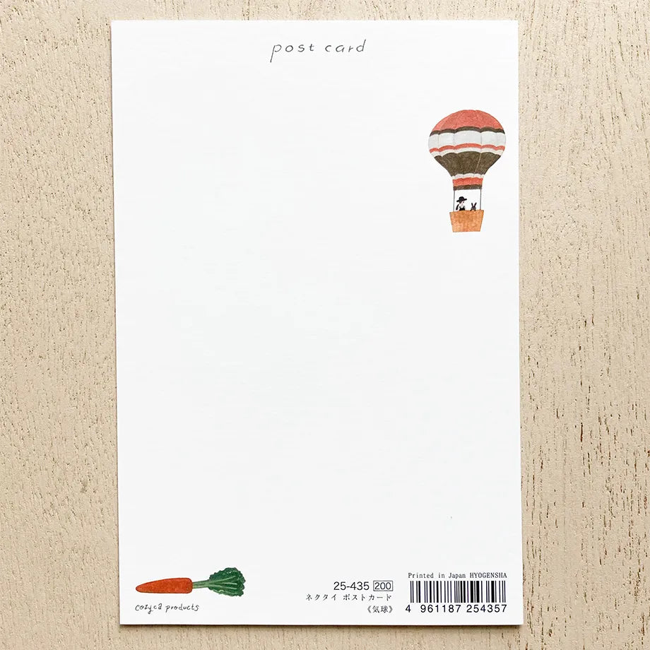 Postcard with Gold Foil – Balloon by Necktie