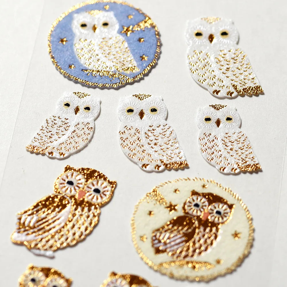 Flocked stickers - Owl