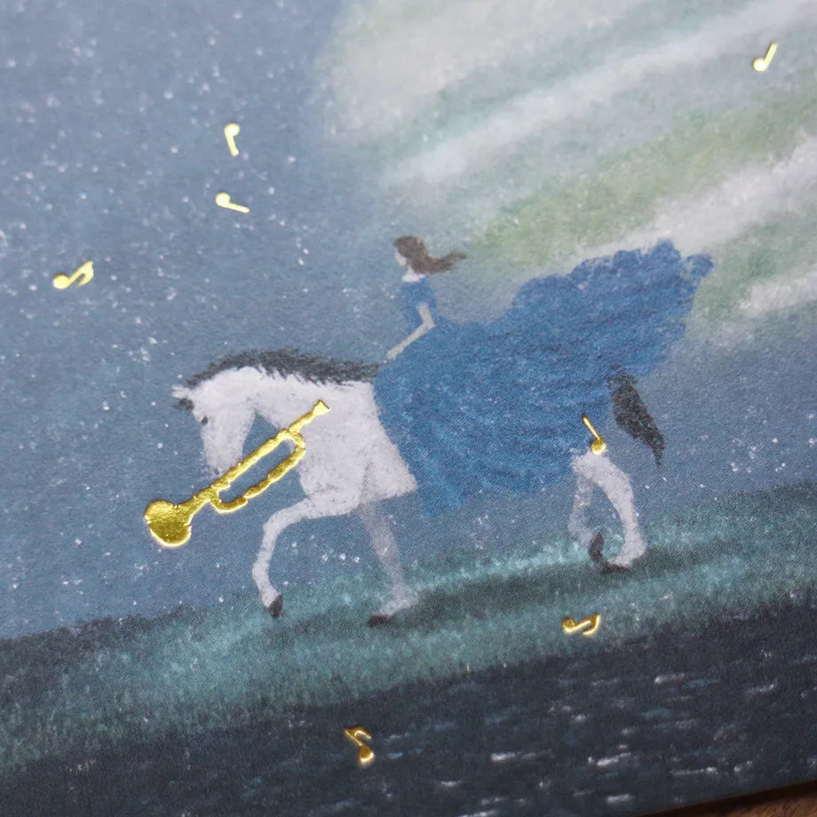 Postcard with Gold Foil – Journey of Sound by Akira Kusaka
