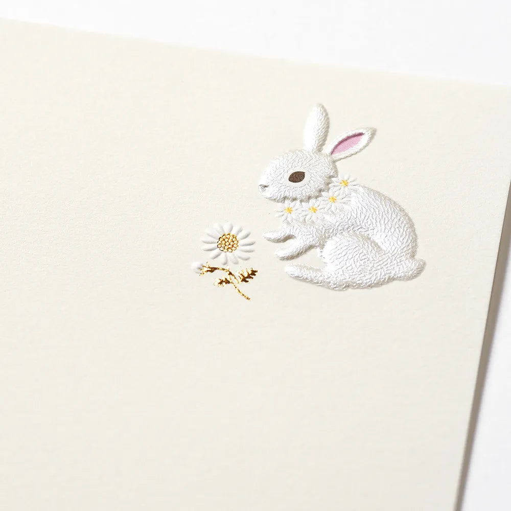 Mini writing paper– Rabbit and Daisies