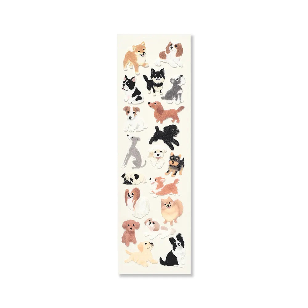 Flocked stickers -  Life with Dogs