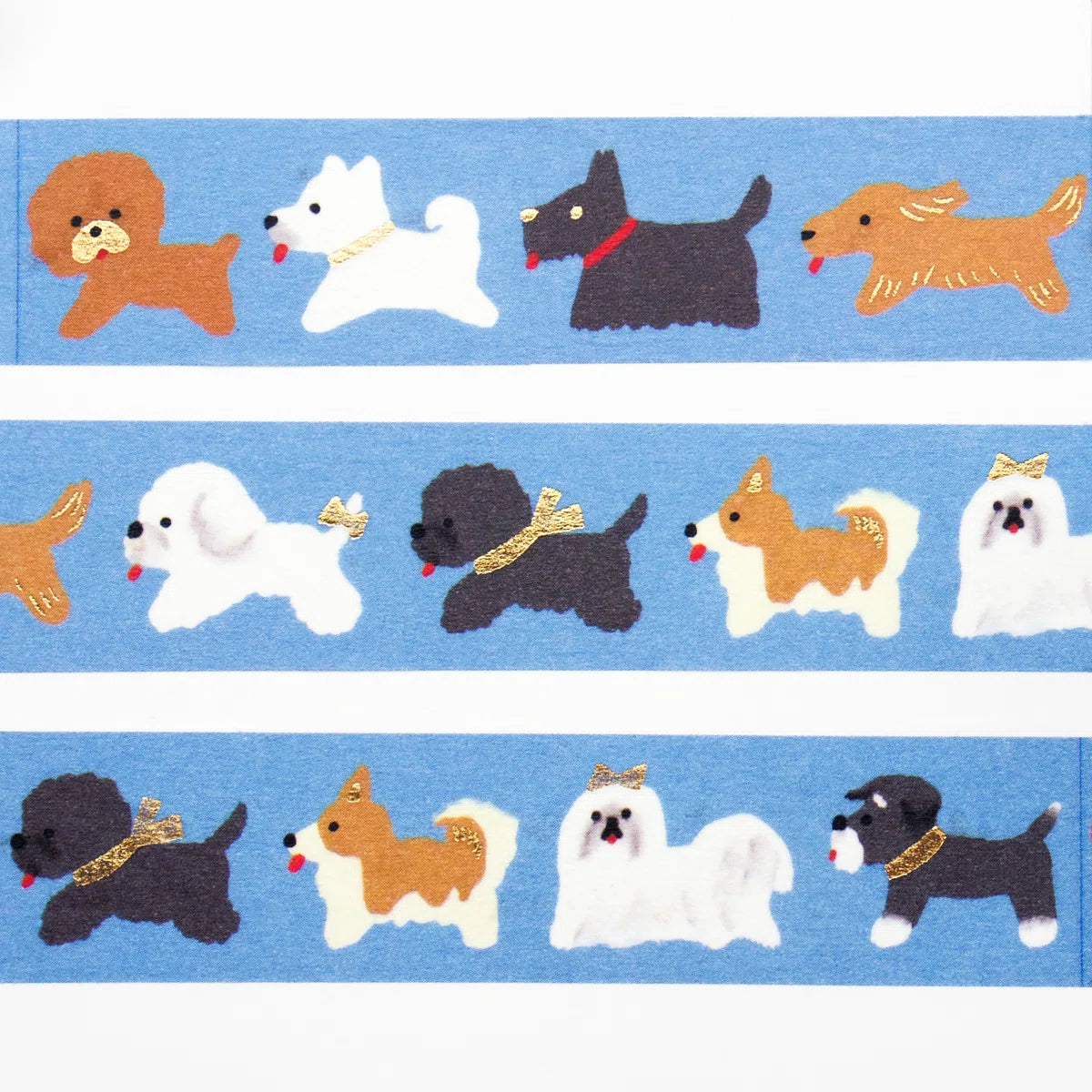 Washi Tape with Gold Details – DOGGIE PARADE by Reiko Tada