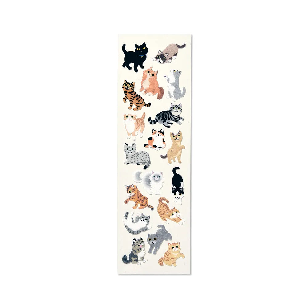 Flocked stickers -   Life with Cats