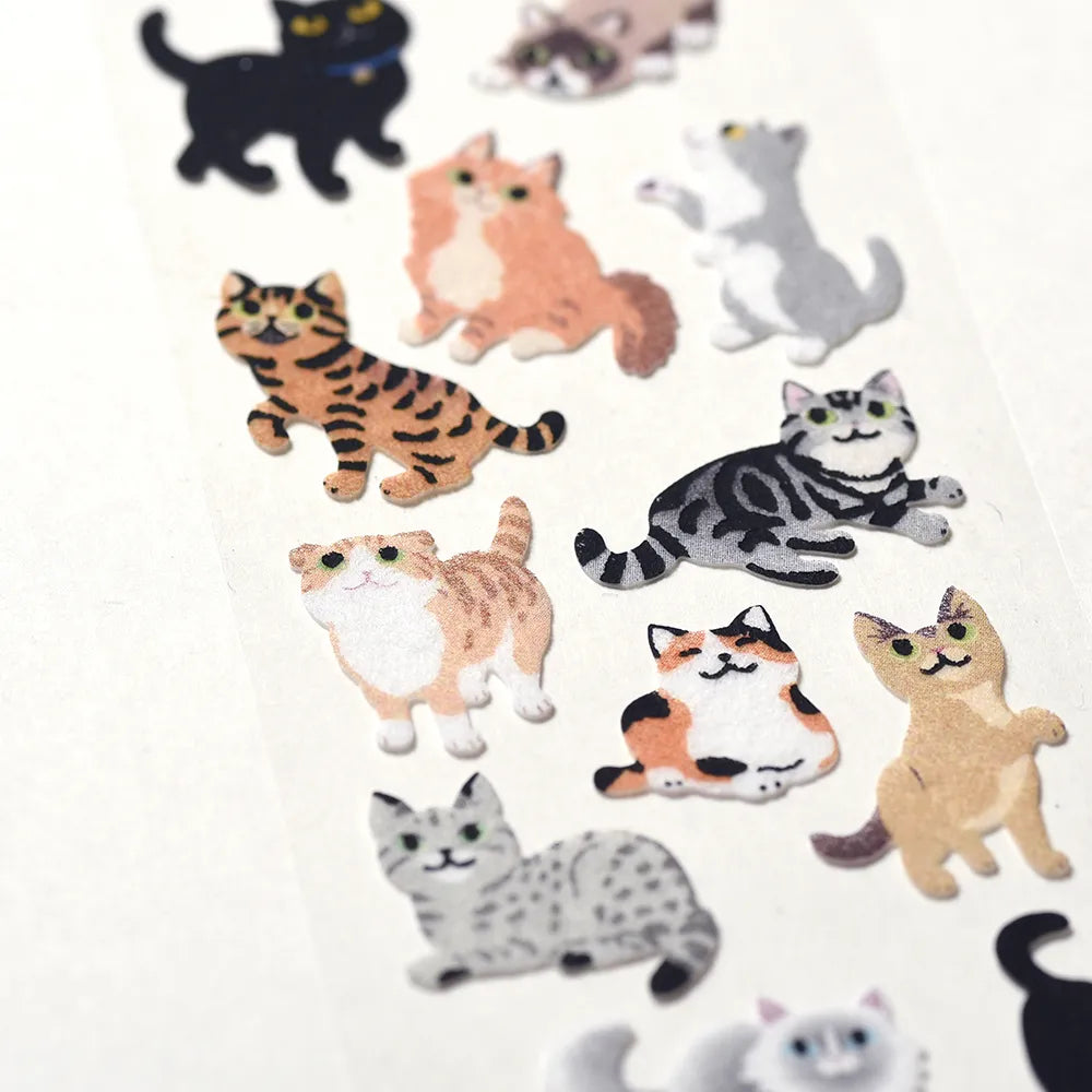 Flocked stickers -   Life with Cats