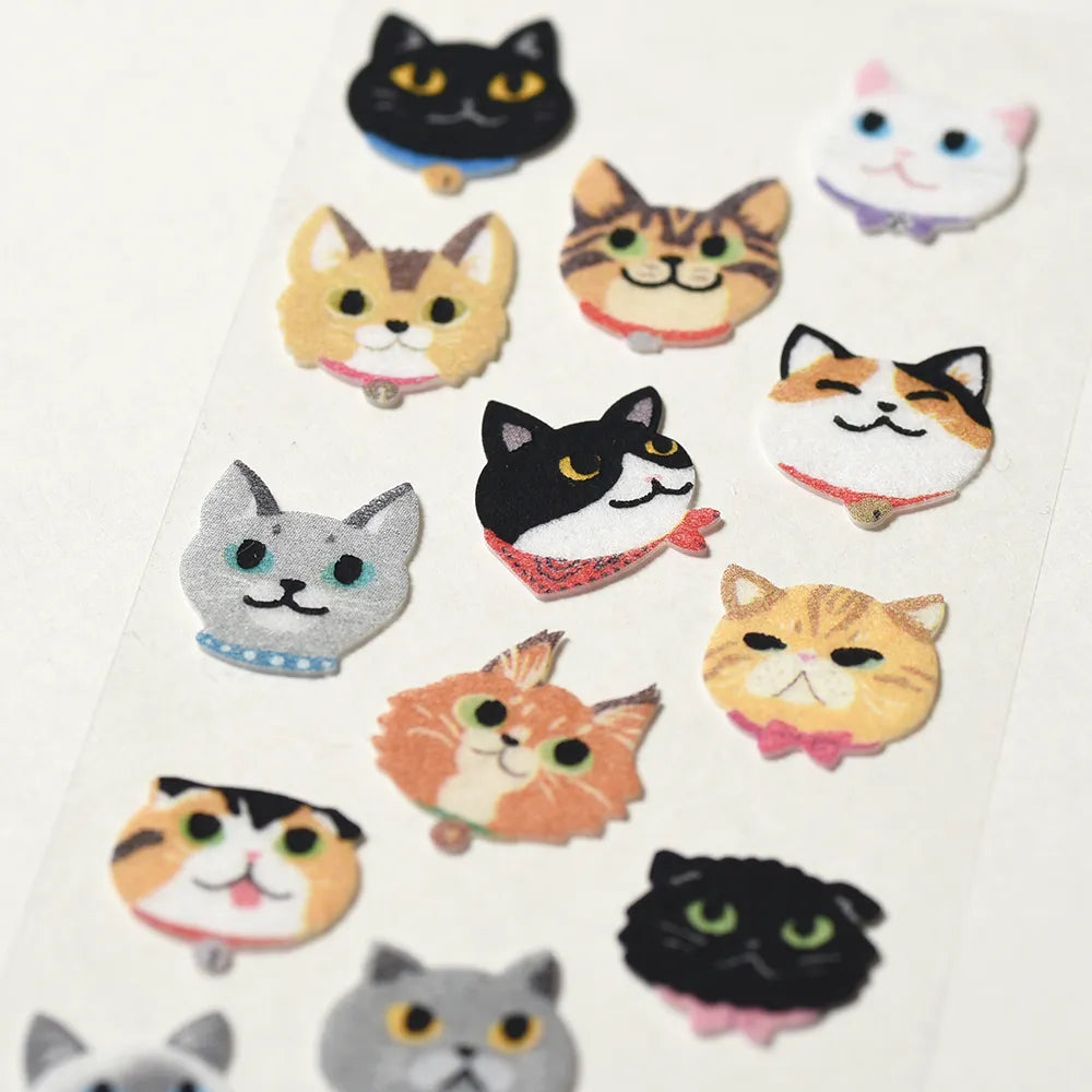 Flocked stickers -   Smile Cat