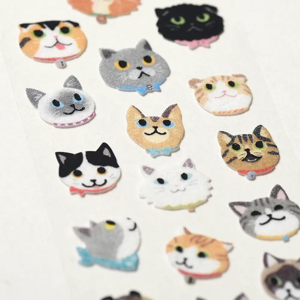 Flocked stickers -   Smile Cat