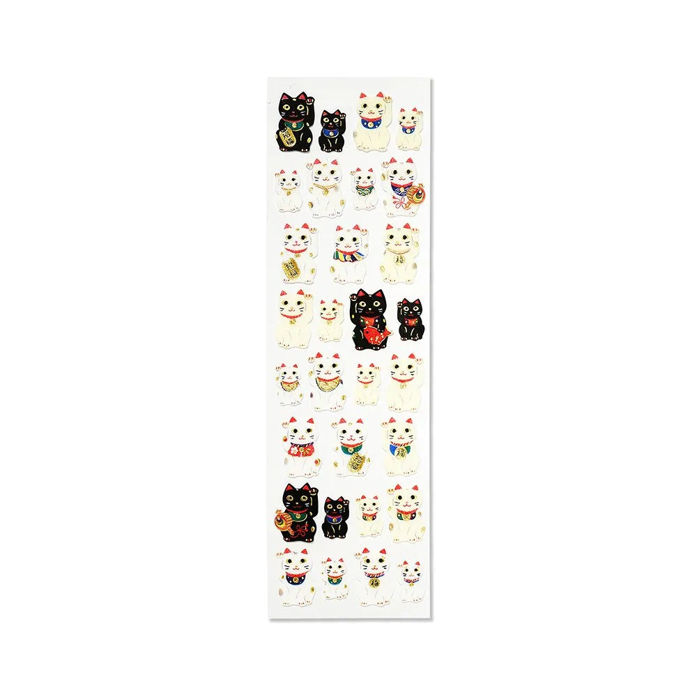 Flocked stickers - Maneki neko