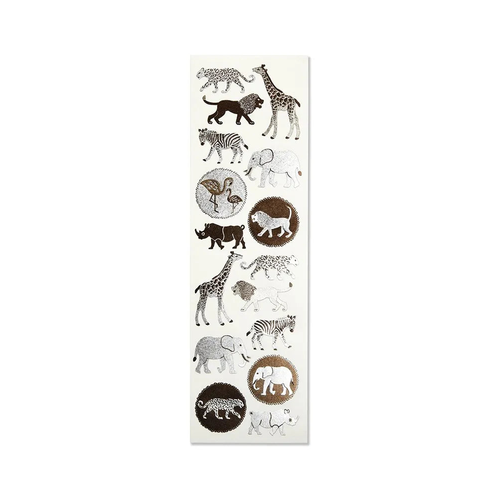 Flocked stickers - Savannah Animals