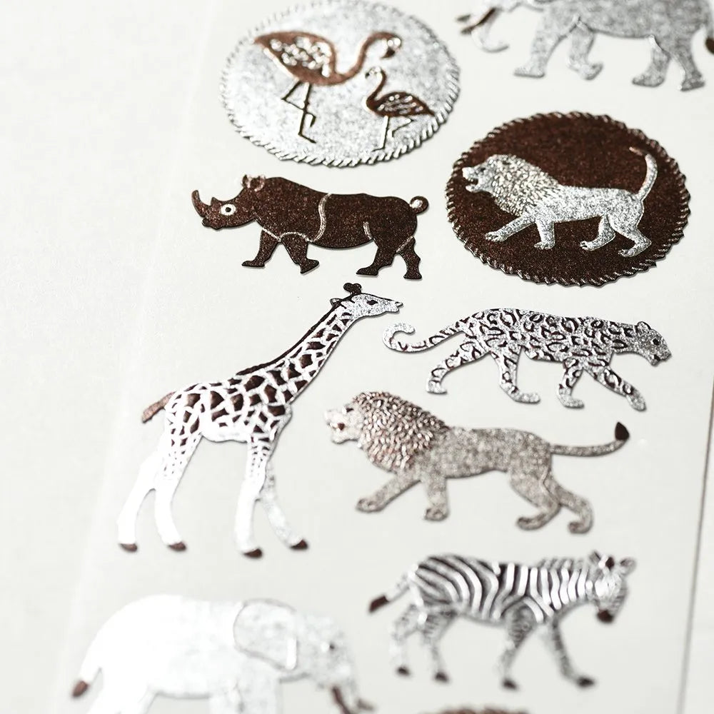 Flocked stickers - Savannah Animals