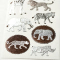 Flocked stickers - Savannah Animals