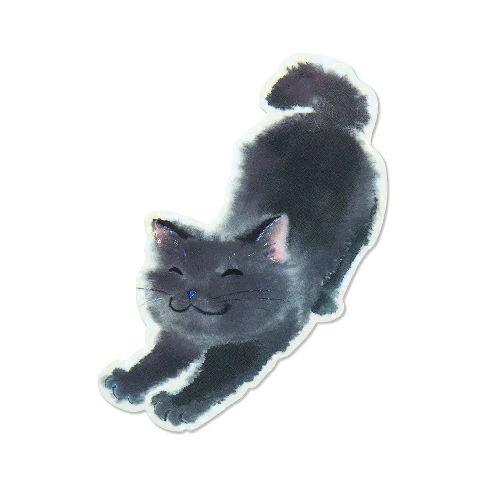 Water-Resistant Sticker – Japanese Black Cat