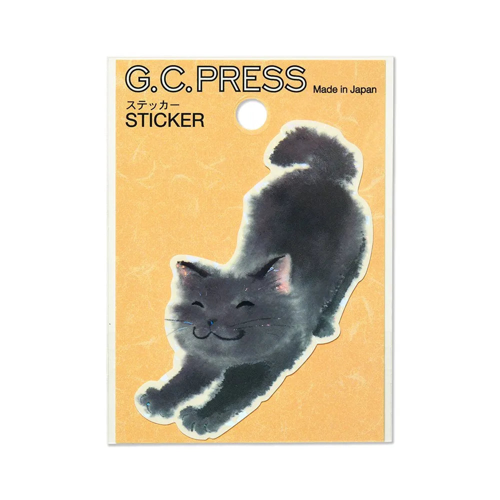 Water-Resistant Sticker – Japanese Black Cat