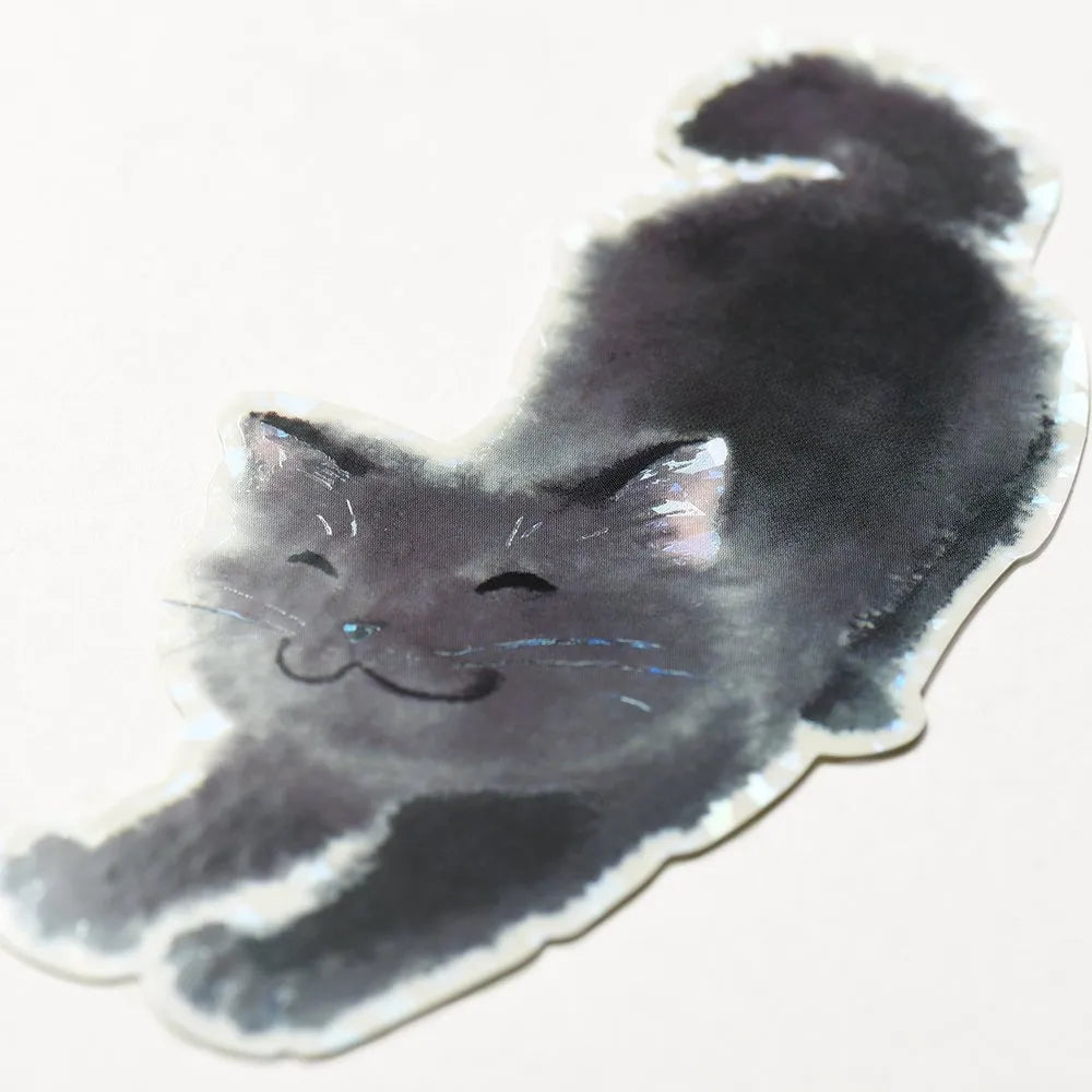 Water-Resistant Sticker – Japanese Black Cat