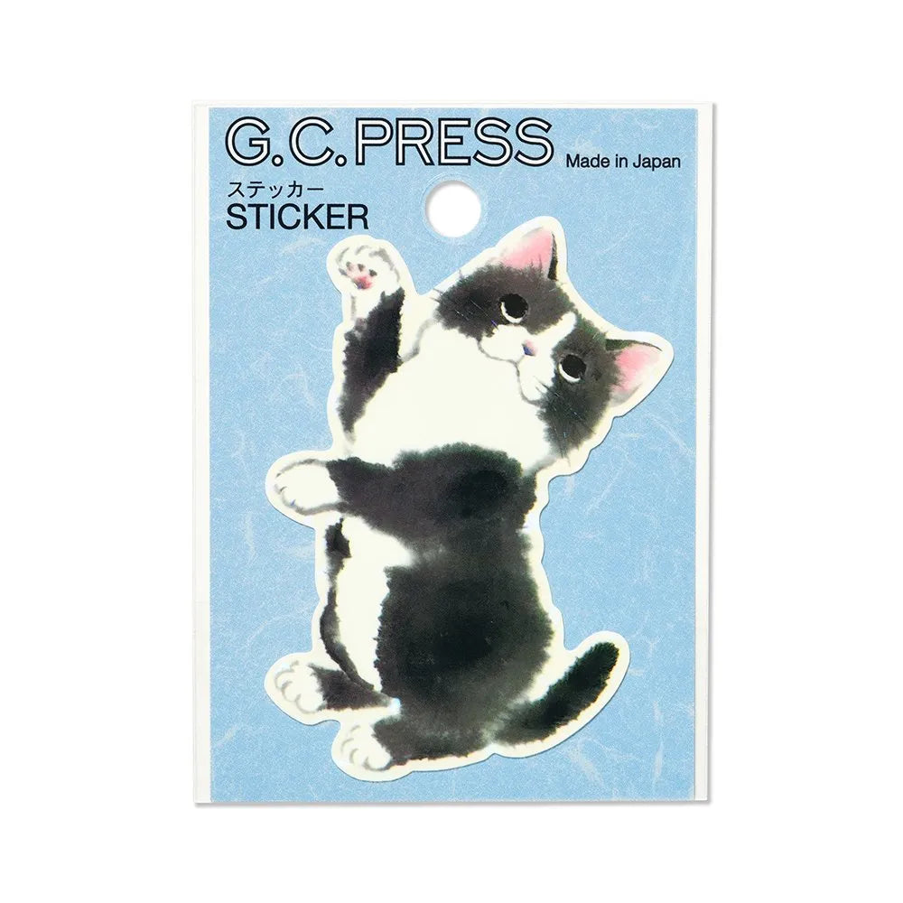Water-Resistant Sticker – Japanese Black-and-White Cat Hachiware Cat