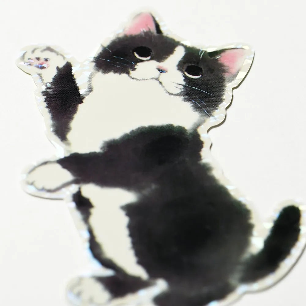 Water-Resistant Sticker – Japanese Black-and-White Cat Hachiware Cat