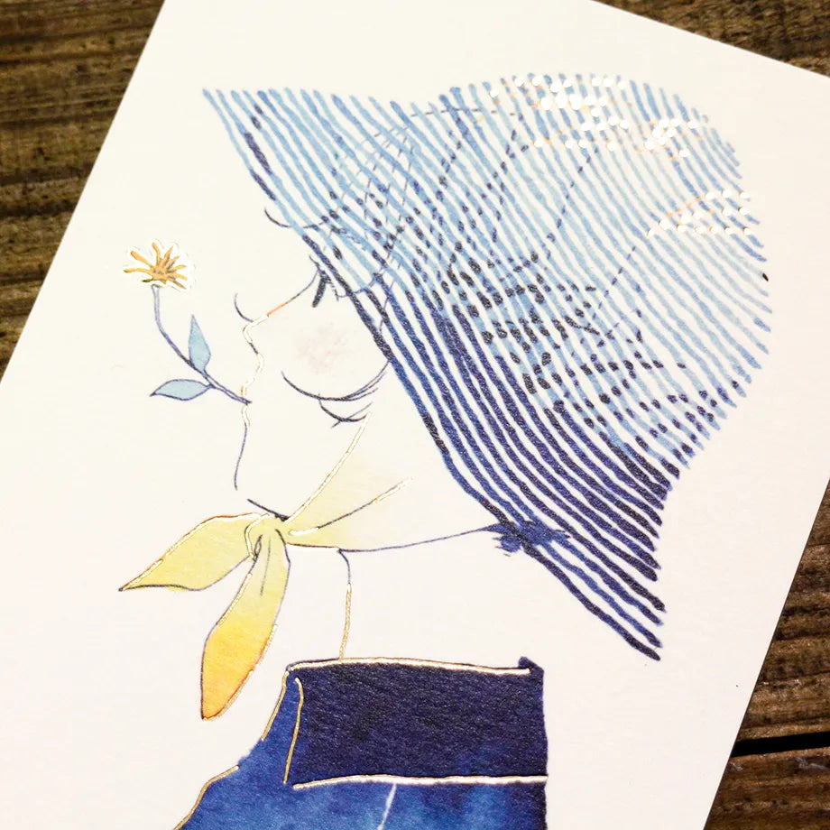 Postcard with Gold Foil – Susuki by Sayuri Fujimaki