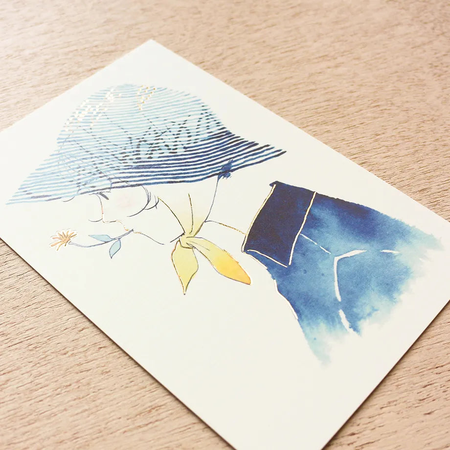 Postcard with Gold Foil – Susuki by Sayuri Fujimaki
