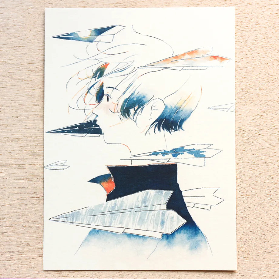 Postcard with Silver Foil – Flying Memories by Sayuri Fujimaki