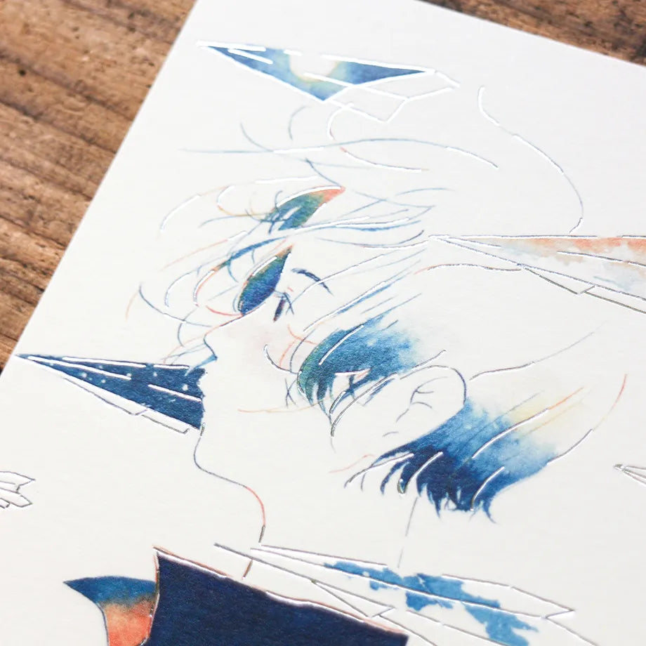 Postcard with Silver Foil – Flying Memories by Sayuri Fujimaki