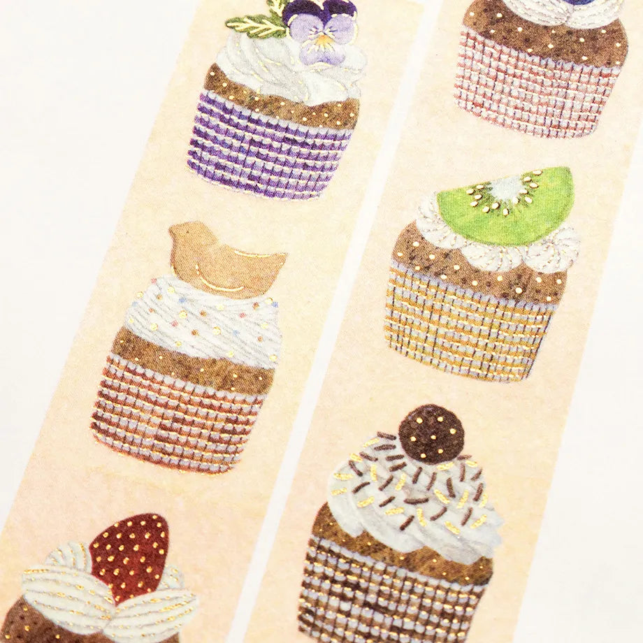 Washi Tape with Gold Foil – THREE O' CLOCK by Midori Asano