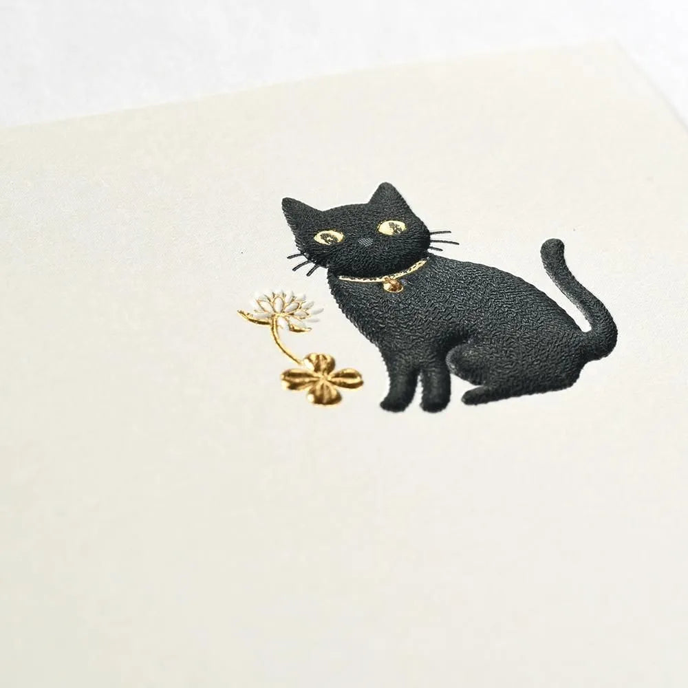 Mini writing paper– Black Cat