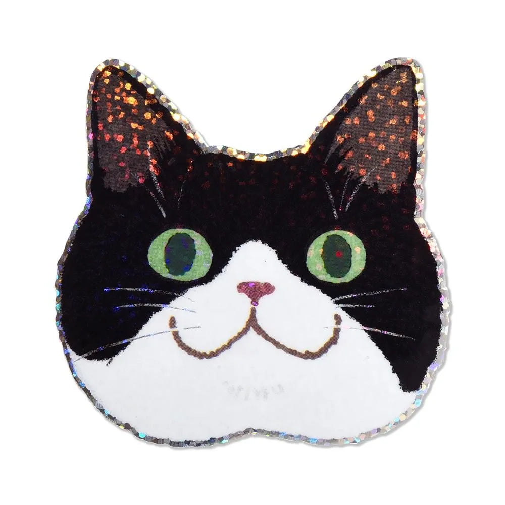 Water-Resistant Sticker – Black-and-White Hachiware Cat