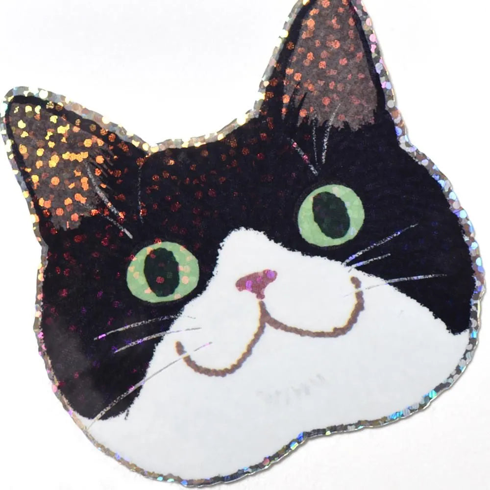 Water-Resistant Sticker – Black-and-White Hachiware Cat