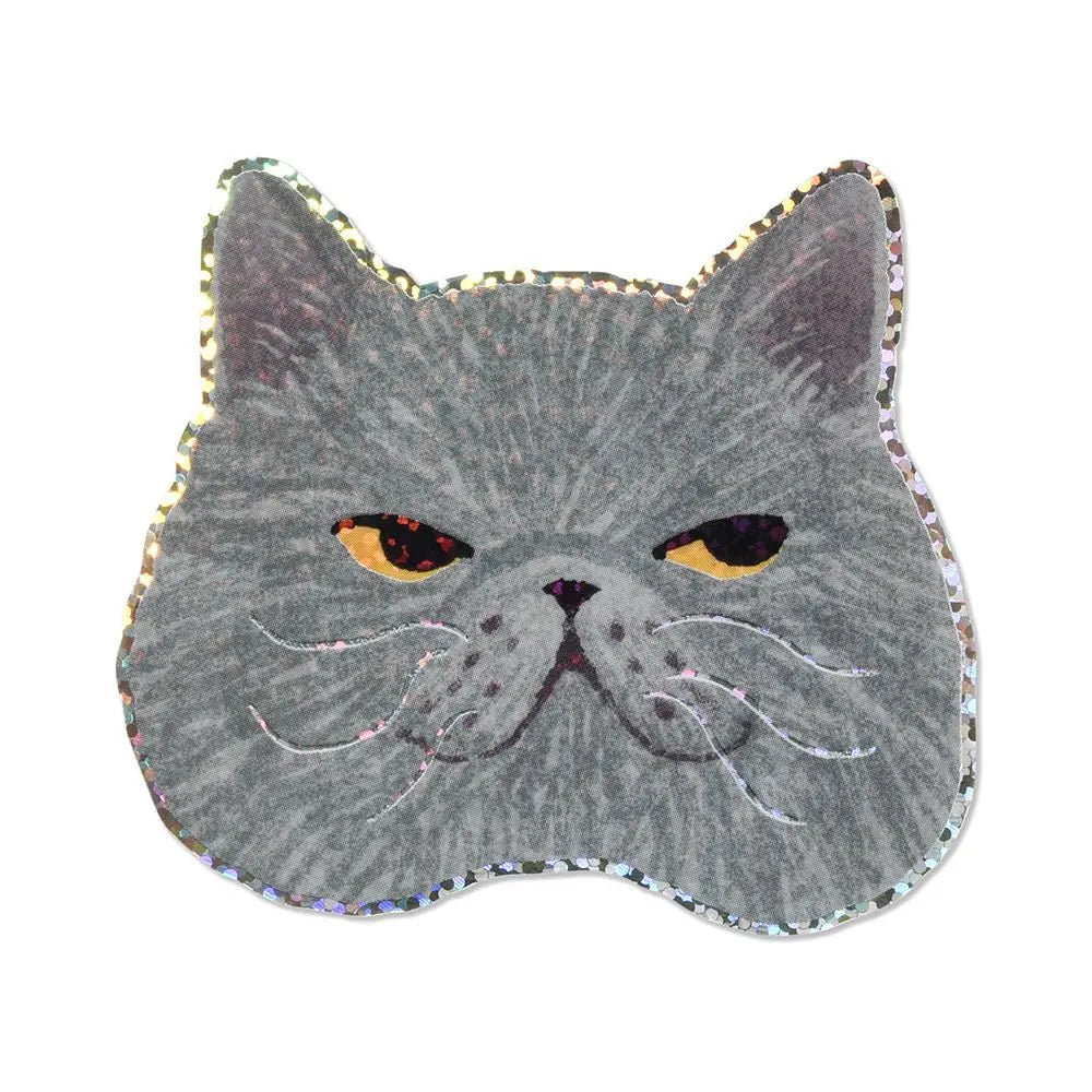 Water-Resistant Sticker –  Relaxed Grey Cat