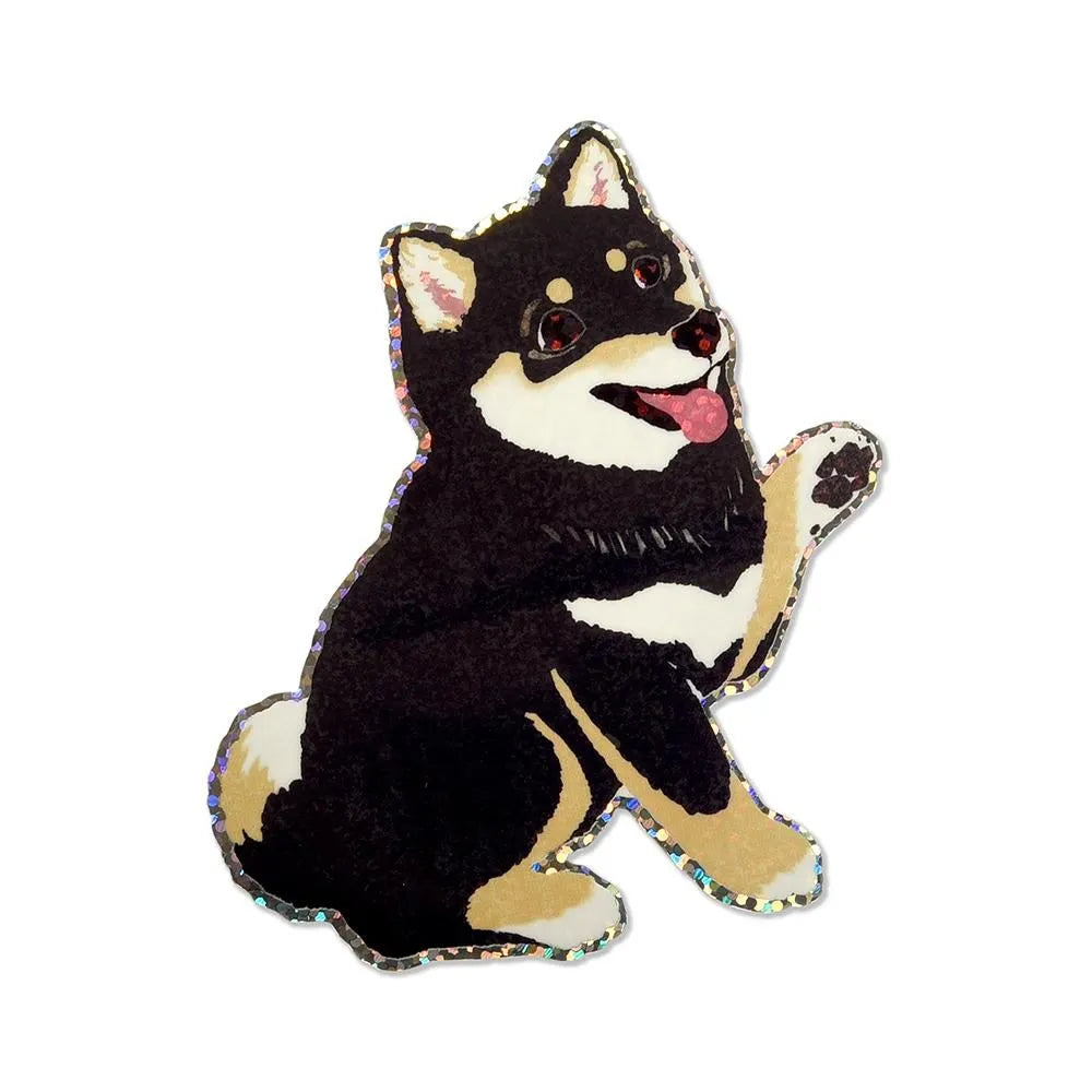 Water-Resistant Sticker – Black Shiba Inu