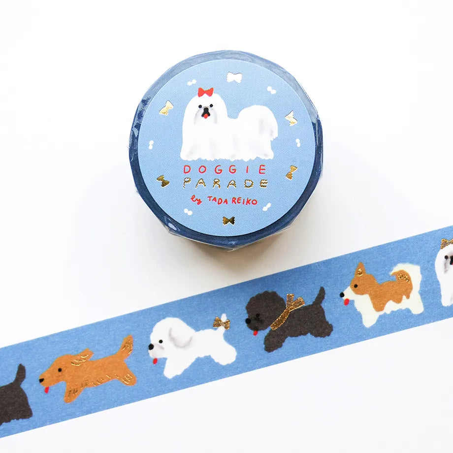 Washi Tape with Gold Details – DOGGIE PARADE by Reiko Tada