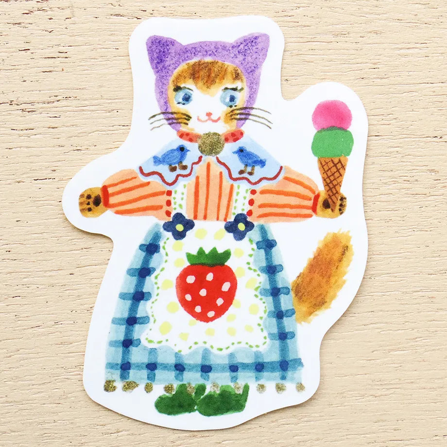 Water-Resistant Sticker – Happy Scoop by Aiko Fukawa