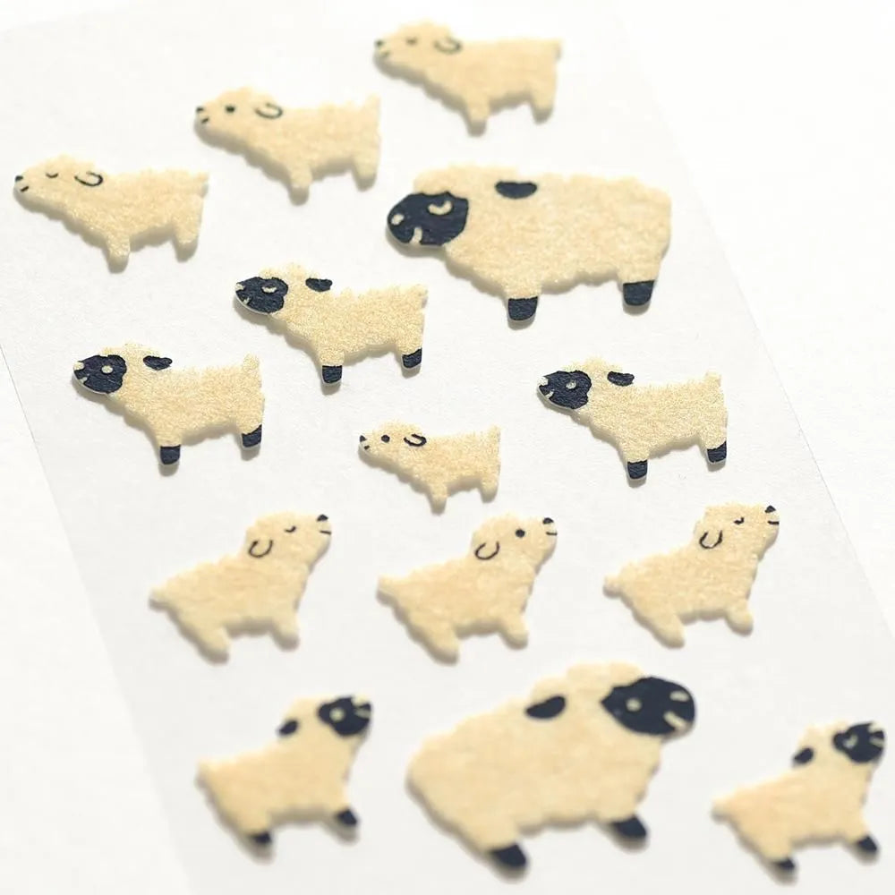 Flocked stickers – Sheep