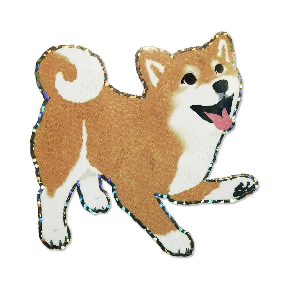 Water-Resistant Sticker – Playing Shiba Inu