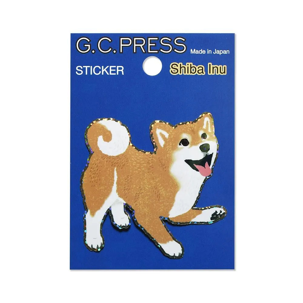 Water-Resistant Sticker – Playing Shiba Inu