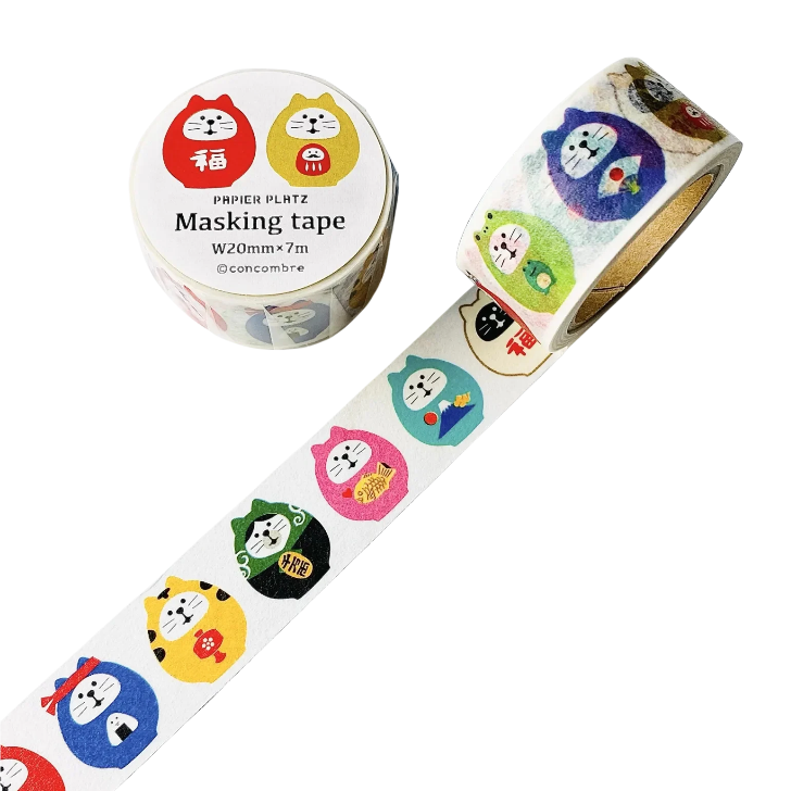 Washi Tape – Daruma Cats by concombre