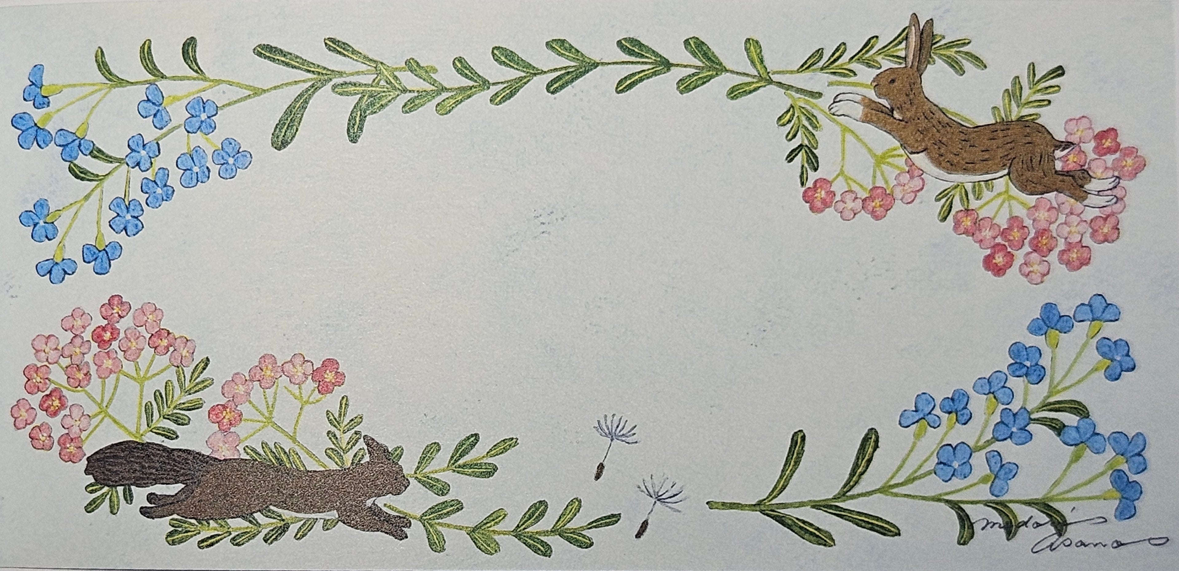 Papier listowy – With Flowers by Midori Asano