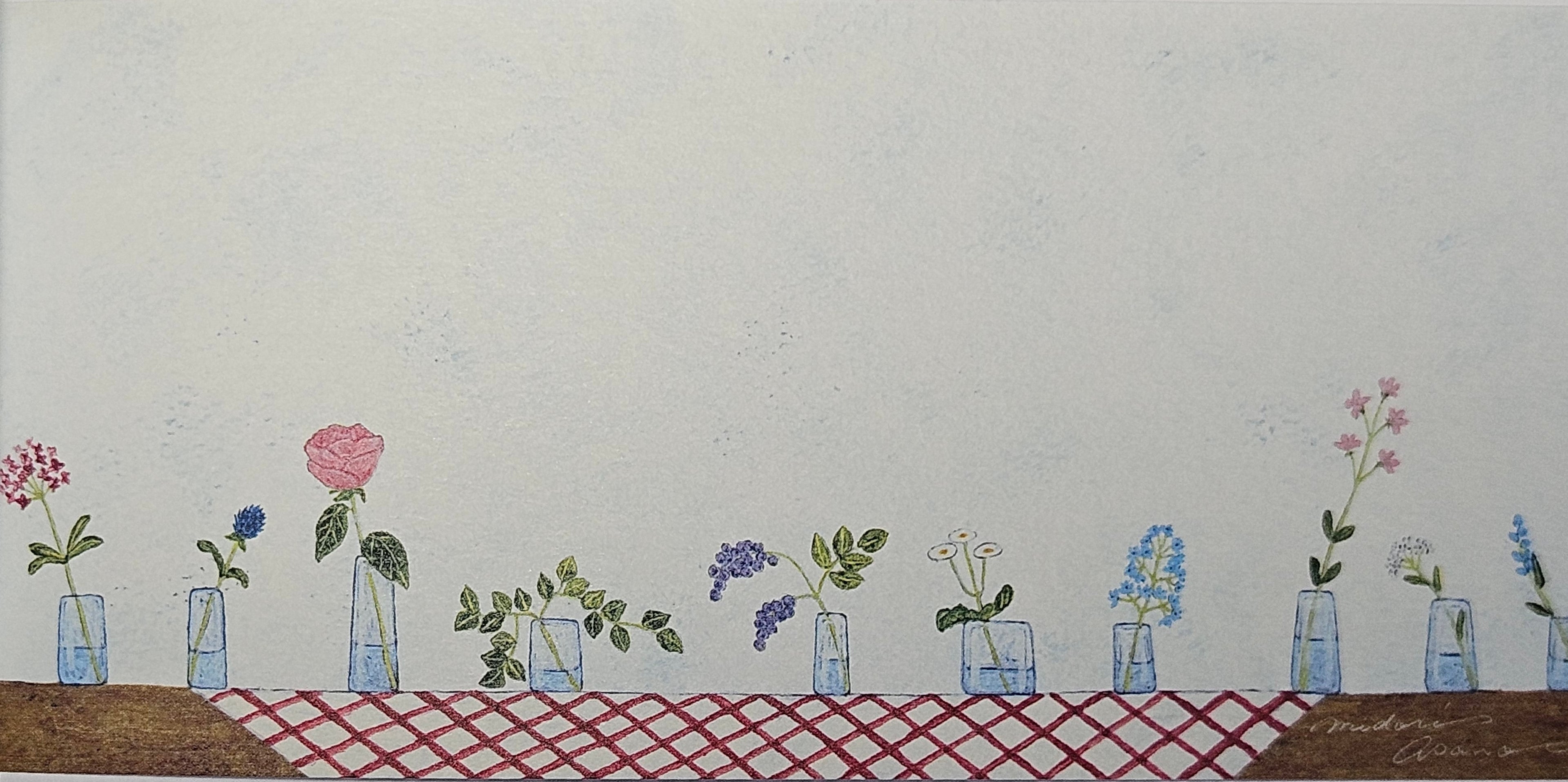 Papier listowy – With Flowers by Midori Asano