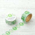 Taśma washi – Green Flowers by kurogoma.