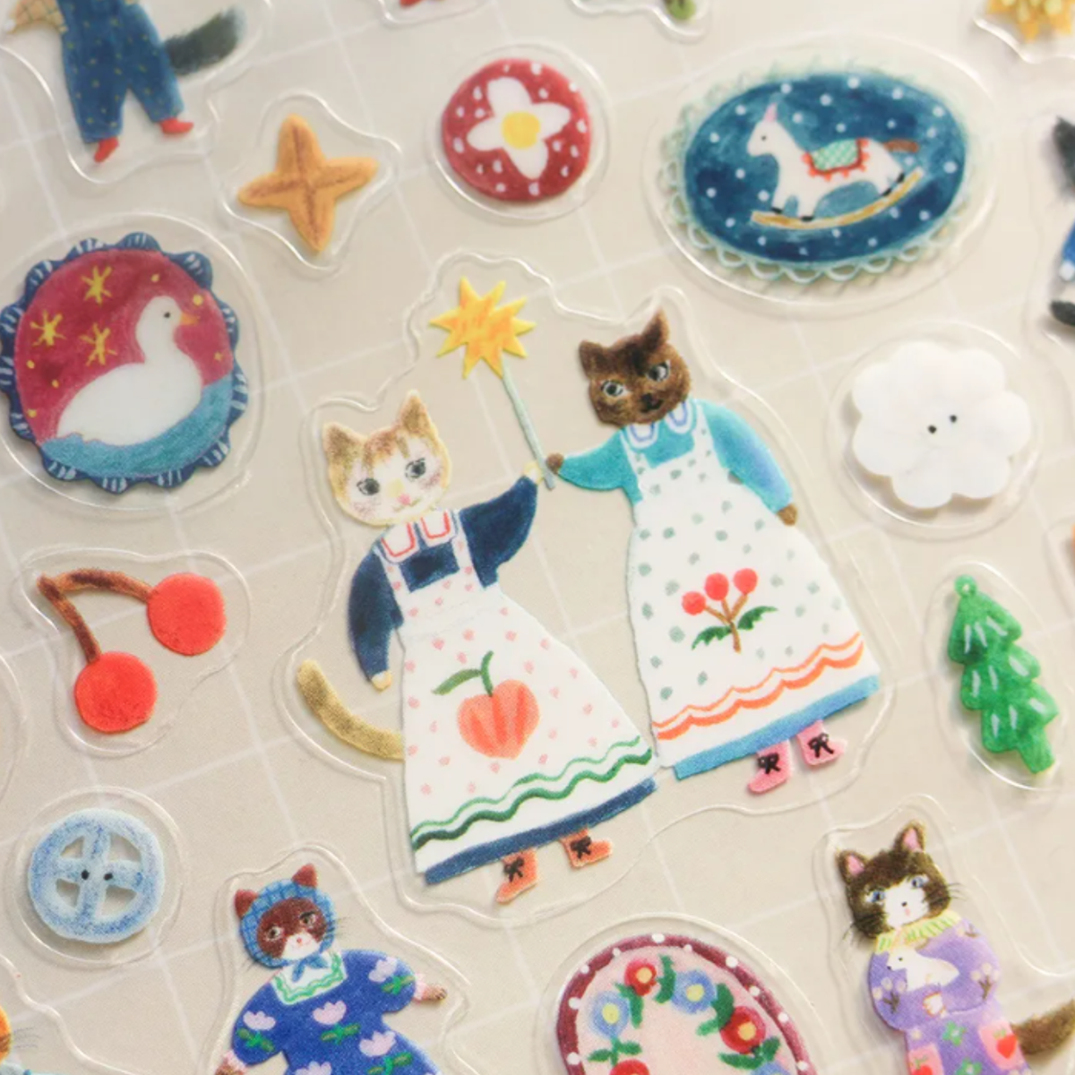 Stickers – Cats and Buttons by Aiko Fukawa