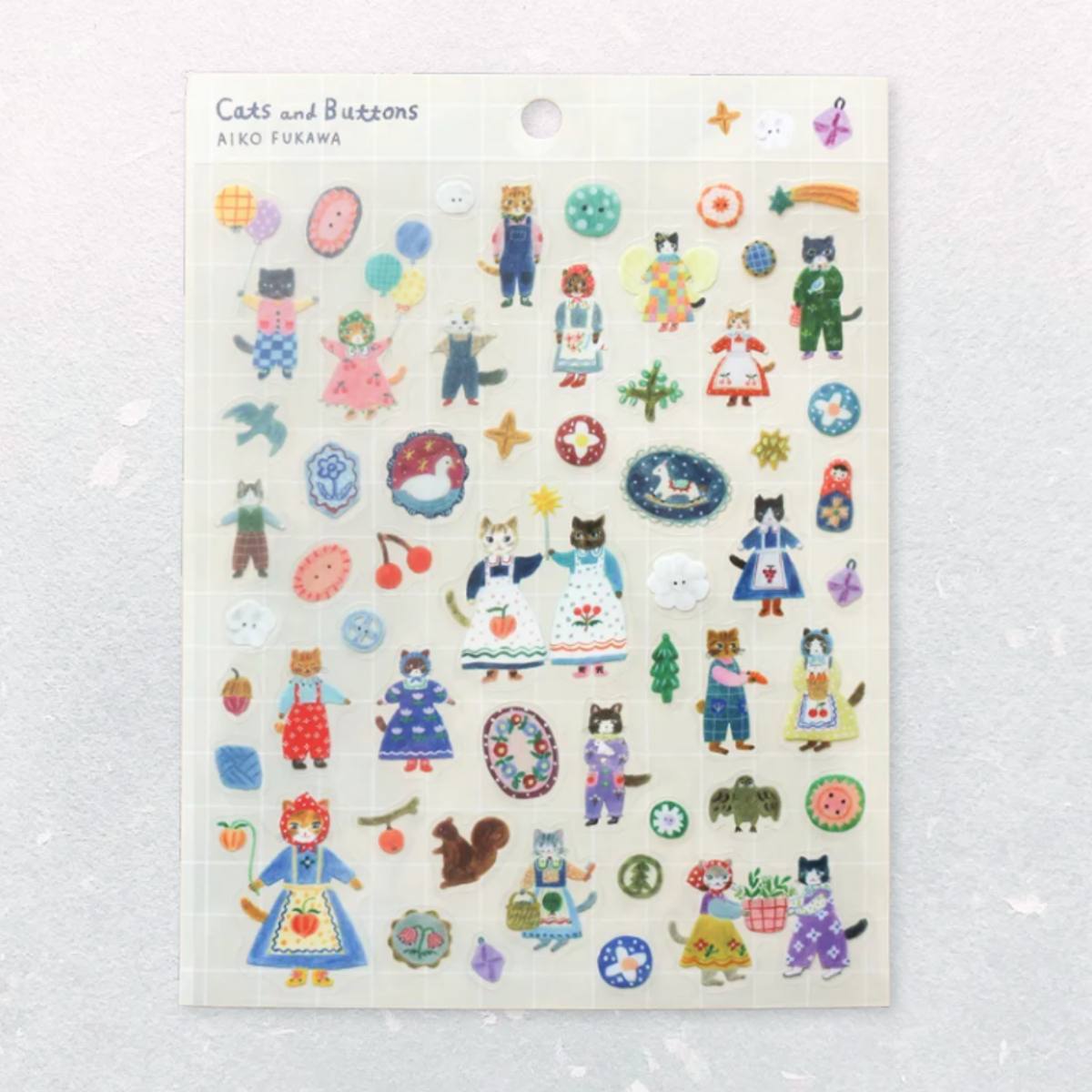 Stickers – Cats and Buttons by Aiko Fukawa