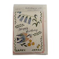 Kartka urodzinowa –  Bird birthday card pink by Midori Asano